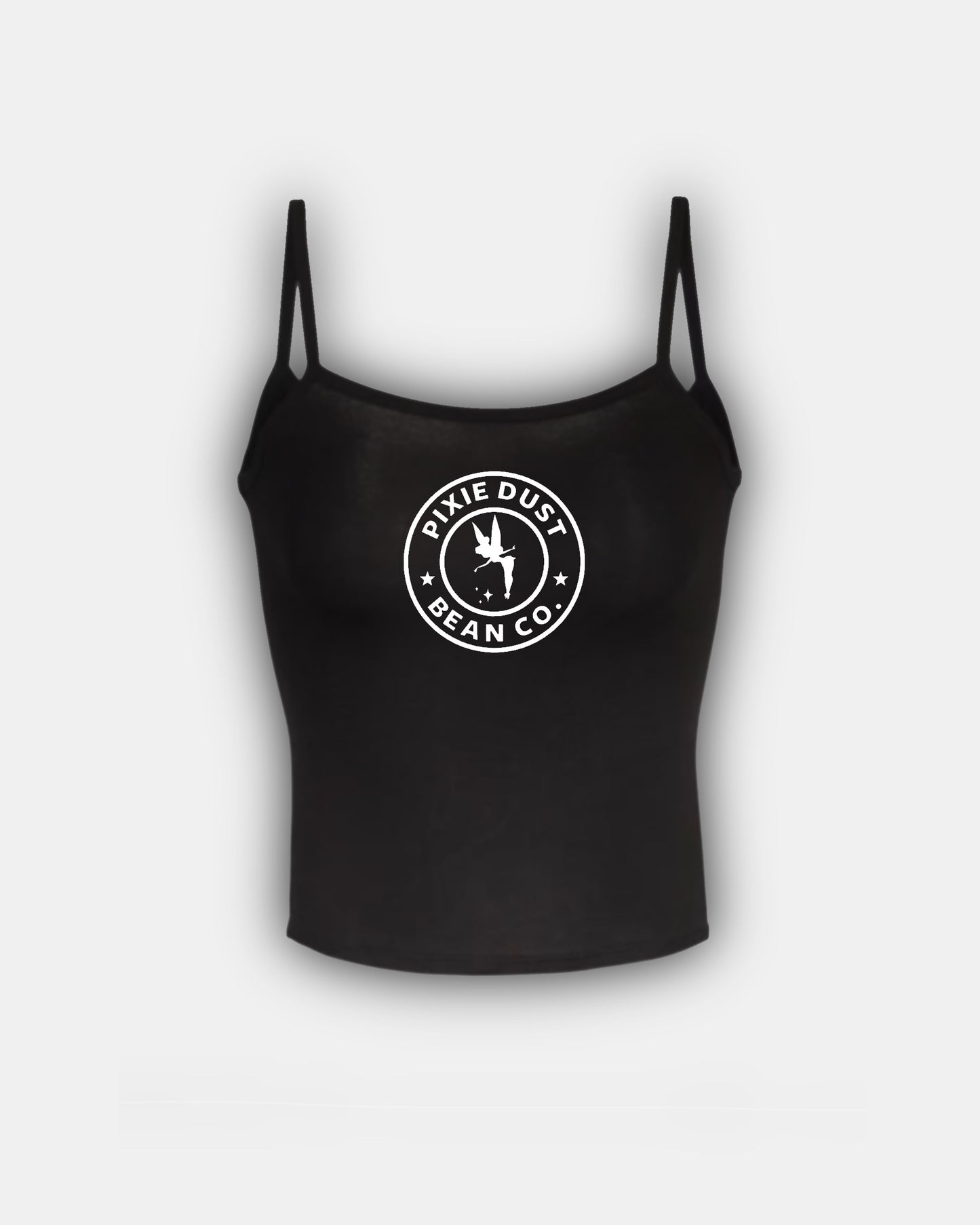 MAGIC CASTLE PIXIE PARKS - Bean Co. CROPPED Tank Top - Starbies Coffee Company Dis Magic Beans Theme
