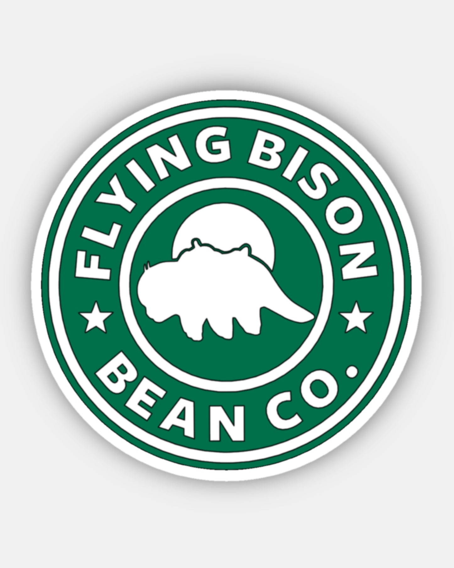 ATLA AVATAR APPA FOUR NATIONS - Bean Co. Small GLOSSY Sticker - Starbies Coffee Company ATLA Avatar the Last Airbender