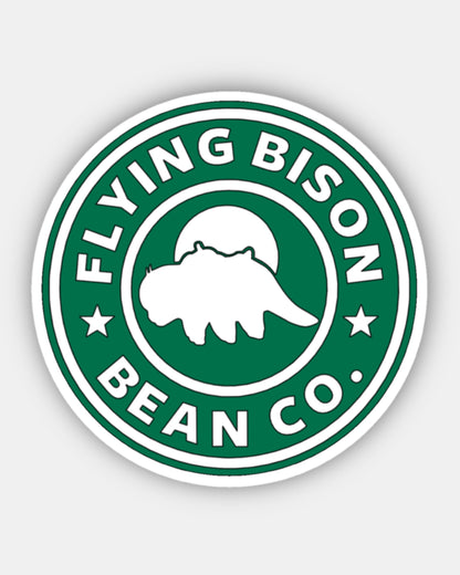 ATLA AVATAR APPA FOUR NATIONS - Bean Co. Small GLOSSY Sticker - Starbies Coffee Company ATLA Avatar the Last Airbender