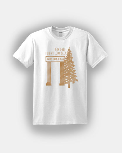 For Once I Didn't Look Back - Bookish Design - Classic Fit T-Shirt Short Sleeves Unisex PJO Percy Jackson Annabeth Chase TLO The Last Olympian