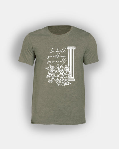To Build Something Permanent - Bookish Design - Classic Fit T-Shirt Short Sleeves Unisex PJO Percy Jackson Annabeth Chase TLO The Last Olympian