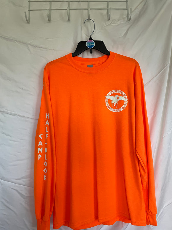 VENTA DE MUESTRA - Camiseta naranja talla MD - CHB Nuevo diseño Pegasus en blanco