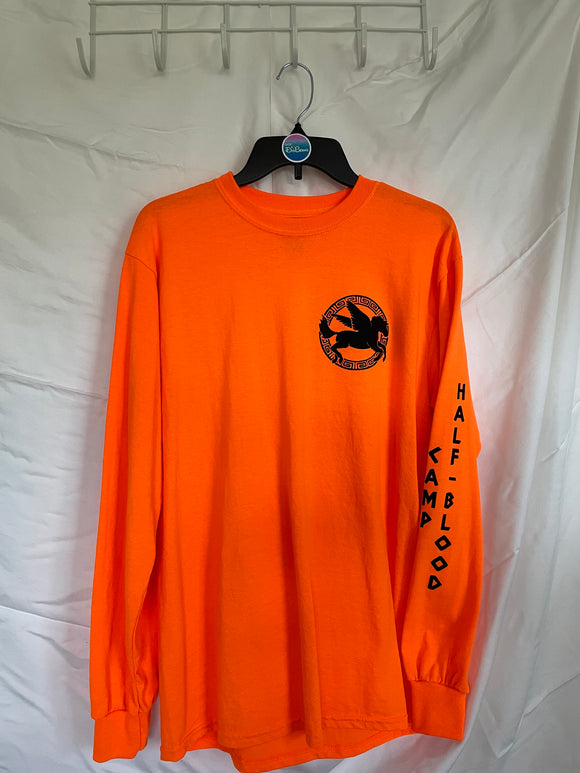 VENTA DE MUESTRA - Camisa naranja Talla MD - CHB Diseño Pegasus estándar en negro