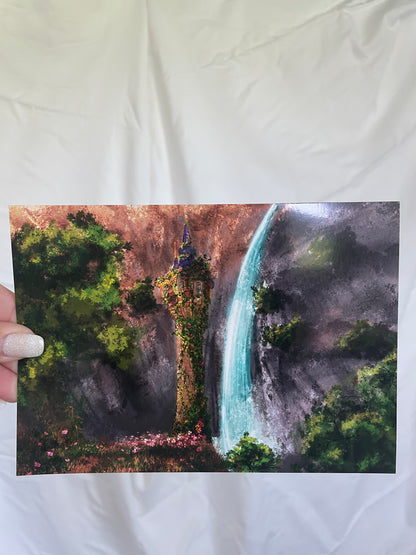 VENTA DE MUESTRA - Art Print Magic Rapunzel Tower (impresión profesional)