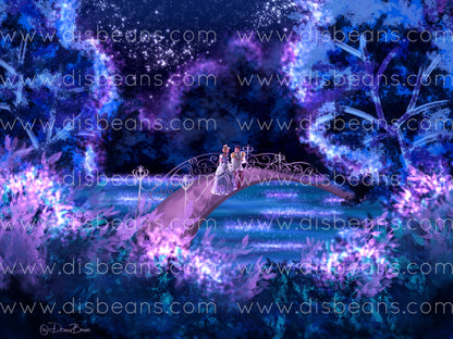 Midnight Prince Love Print - POSTER 11x14 - Disney Princess Landscape
