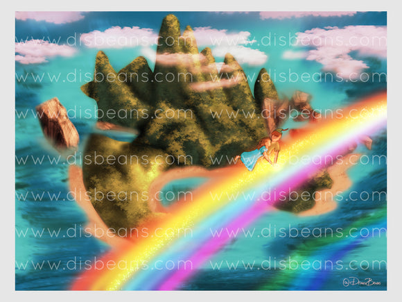 Neverland Island Print - POSTER 11x14 - Island Magic Princess Landscape