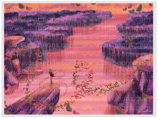 Colors of the Wind Choose Card-Size Print or Small Glossy Sticker Landscape - Magic Painted Mountain