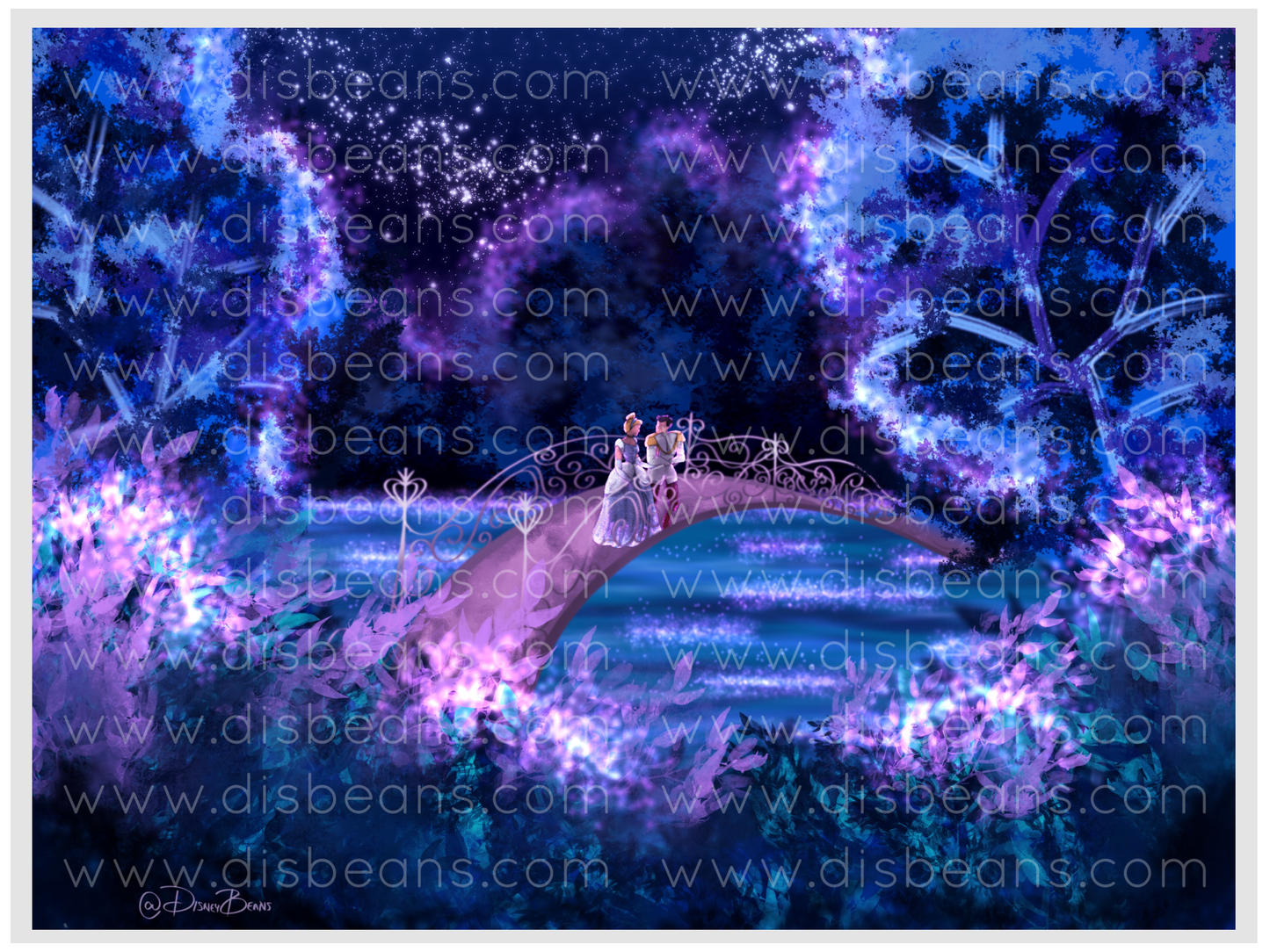 Midnight Princess Ball Choose Card-Size Print or Small Glossy Sticker Landscape Magic