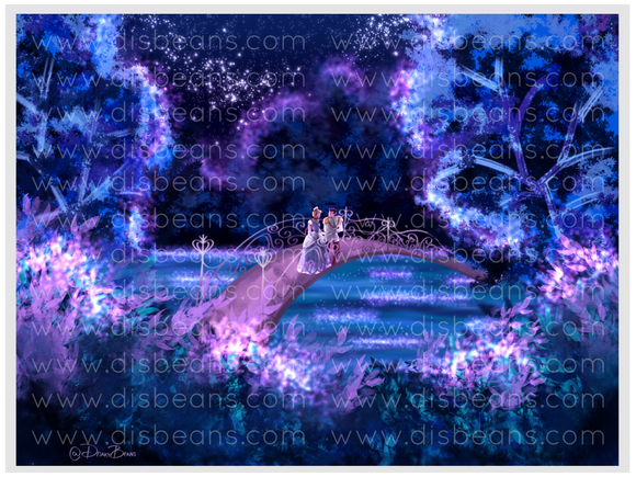 Midnight Princess Ball Choose Card-Size Print or Small Glossy Sticker Landscape Magic