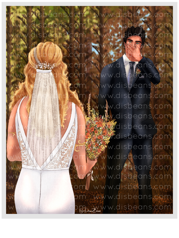 Percabeth Wedding First Look Choose Card-Size Print or Small Glossy Sticker Portrait Percy Jackson PJO and the Olympians
