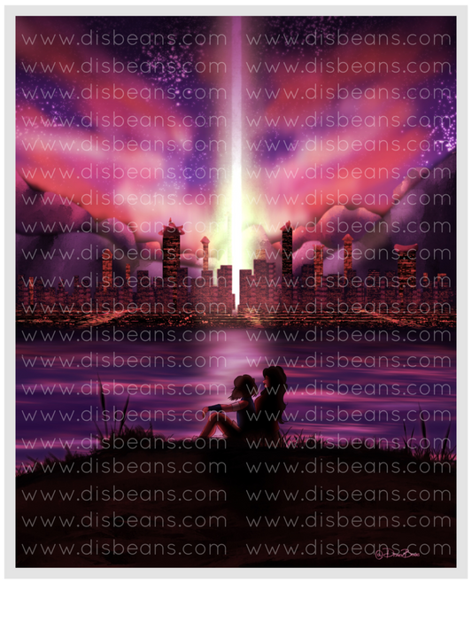 Korrasami Republic City Date Choose Card-Size Print or Small Glossy Sticker Portrait Korra Asami TLOK LOK The Legend of Korra ATLA Avatar the Last Airbender