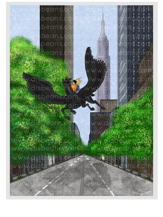 Percy Jackson NYC Blackjack Elija una impresión del tamaño de una tarjeta o una pegatina brillante pequeña Retrato de Percy Jackson PJO y los atletas olímpicos
