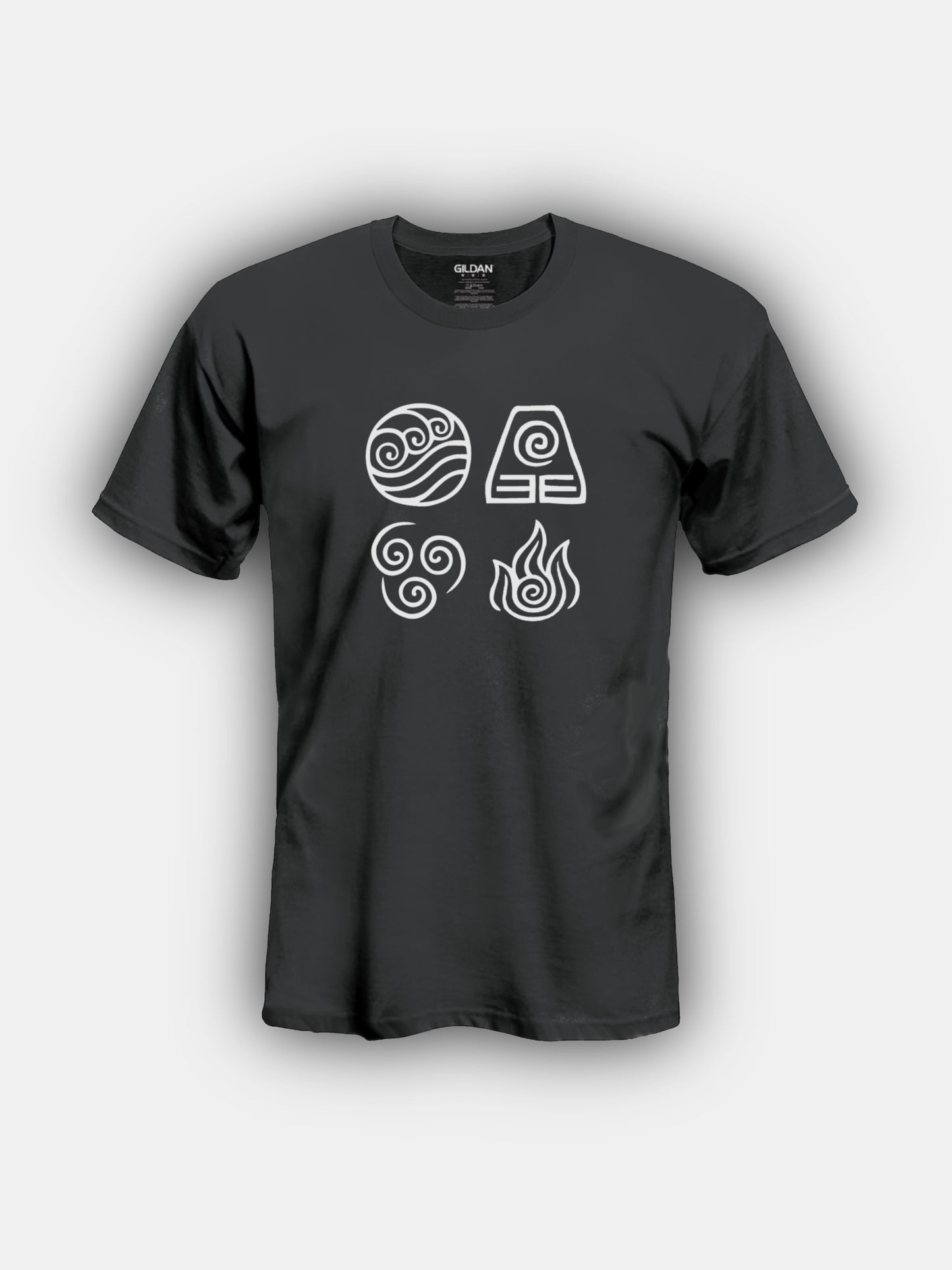 Avatar Elements Square Design - Classic Fit T-Shirt UNISEX ATLA Avatar the Last Airbender Short Sleeves