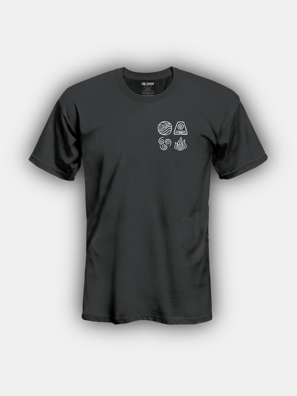 Avatar Elements Square Design - Classic Fit T-Shirt UNISEX ATLA Avatar the Last Airbender Short Sleeves