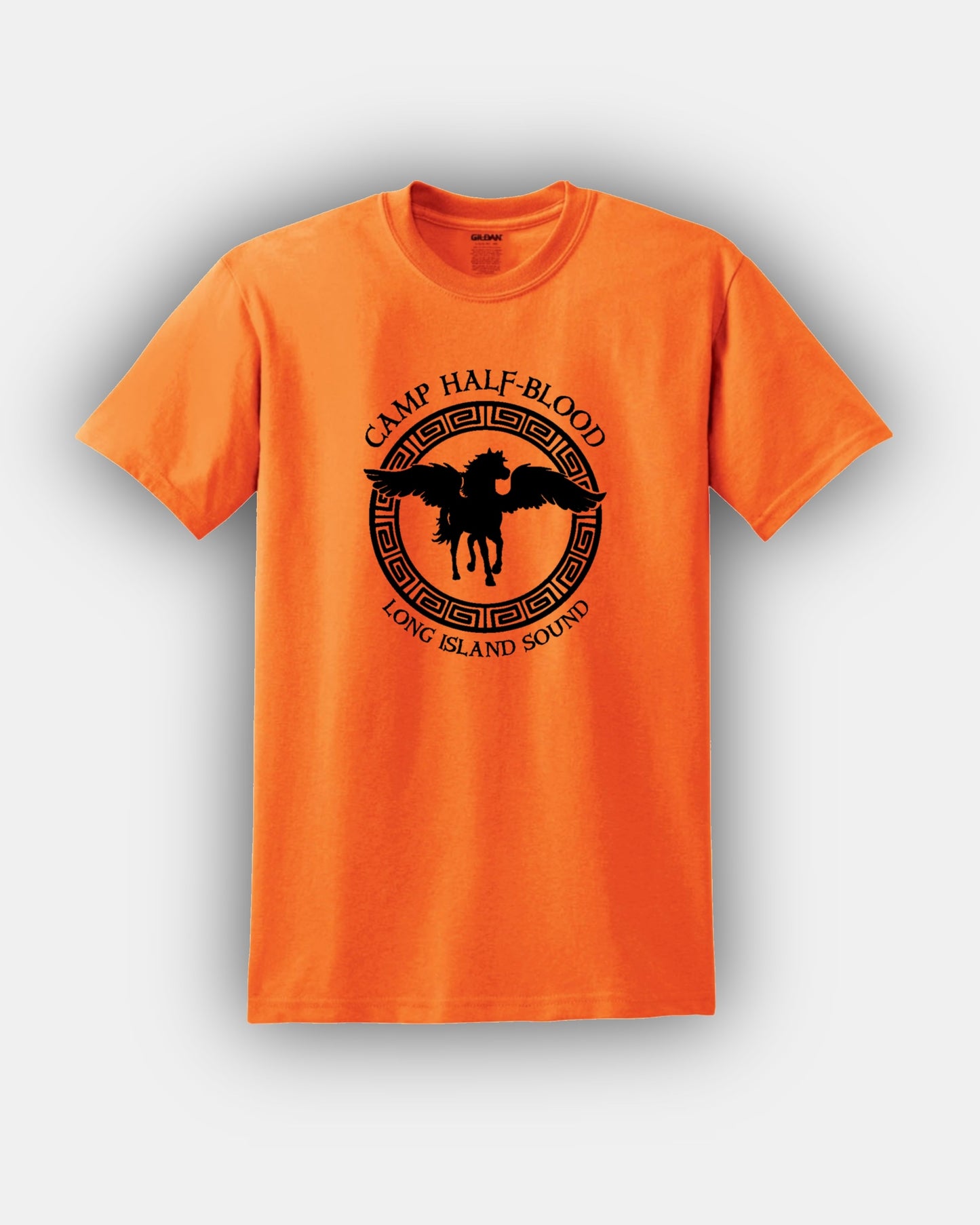 Camp Half-Blood - New Pegasus Design - Classic Fit T-Shirt UNISEX Orange PJO Percy Jackson Annabeth Chase Short Sleeves