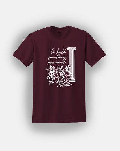 To Build Something Permanent - Bookish Design - Classic Fit T-Shirt Short Sleeves Unisex PJO Percy Jackson Annabeth Chase TLO The Last Olympian