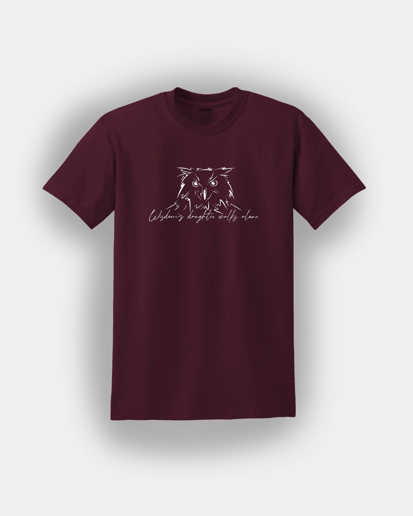 Wisdom's Daughter Walks Alone (Athena) - Bookish Design - Classic Fit T-Shirt Short Sleeves Unisex PJO Percy Jackson Annabeth Chase MoA Mark of Athena