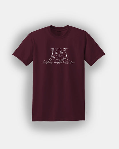 Wisdom's Daughter Walks Alone (Athena) - Bookish Design - Classic Fit T-Shirt Short Sleeves Unisex PJO Percy Jackson Annabeth Chase MoA Mark of Athena
