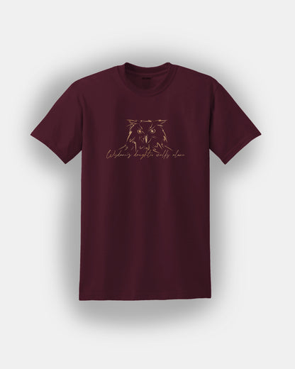 Wisdom's Daughter Walks Alone (Athena) - Bookish Design - Classic Fit T-Shirt Short Sleeves Unisex PJO Percy Jackson Annabeth Chase MoA Mark of Athena