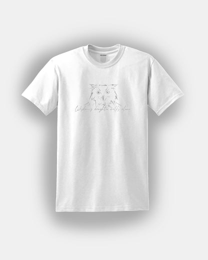 Wisdom's Daughter Walks Alone (Athena) - Bookish Design - Classic Fit T-Shirt Short Sleeves Unisex PJO Percy Jackson Annabeth Chase MoA Mark of Athena