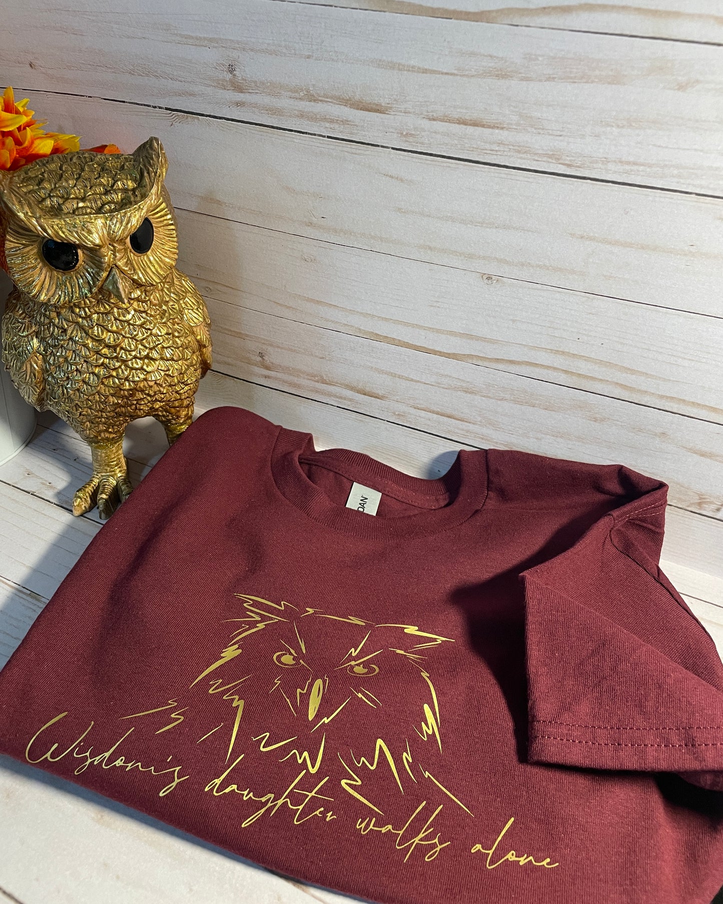 Wisdom's Daughter Walks Alone (Athena) - Bookish Design - Classic Fit T-Shirt Short Sleeves Unisex PJO Percy Jackson Annabeth Chase MoA Mark of Athena