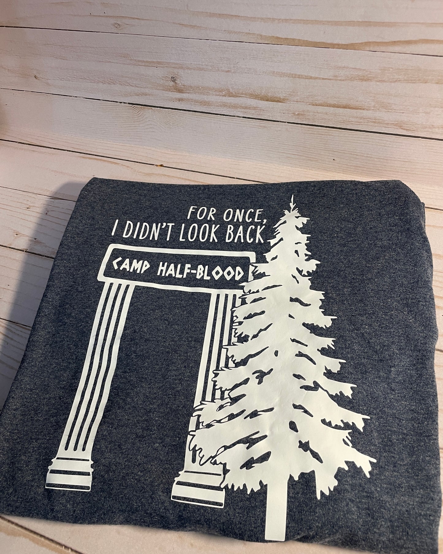 For Once I Didn't Look Back - Bookish Design - Classic Fit T-Shirt Short Sleeves Unisex PJO Percy Jackson Annabeth Chase TLO The Last Olympian