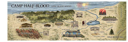 Mapa de Camp Half-Blood - Bookmark 2 WX 6 H pulgadas BOOKMARK Percy Jackson PJO and the Olympians