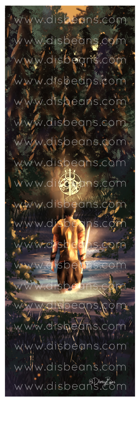 Son of Poseidon in the North Woods - Bookmark 2 W X 6 H inches BOOKMARK or Glossy Sticker Percy Jackson PJO and the Olympians