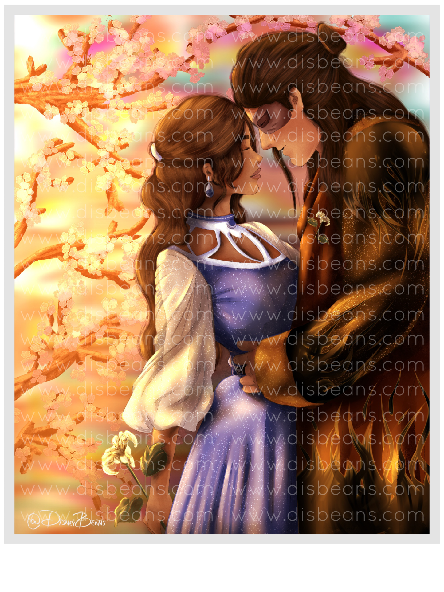 Zutara Hades x Persephone Elija una impresión del tamaño de una tarjeta o una pegatina brillante pequeña Retrato Zuko Katara ATLA Avatar the Last Airbender