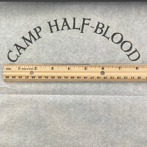 SAMPLE SALE - HTV/Iron On DIY Iron yourself design - Camp Half-Blood half-circle BLACK