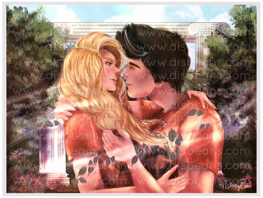 Percabeth She Was Alive Olympus Breezy Cute PJO Choose Card-Size Print or Small Glossy Sticker Landscape Percy Jackson Annabeth Chase PJO and the Olympians