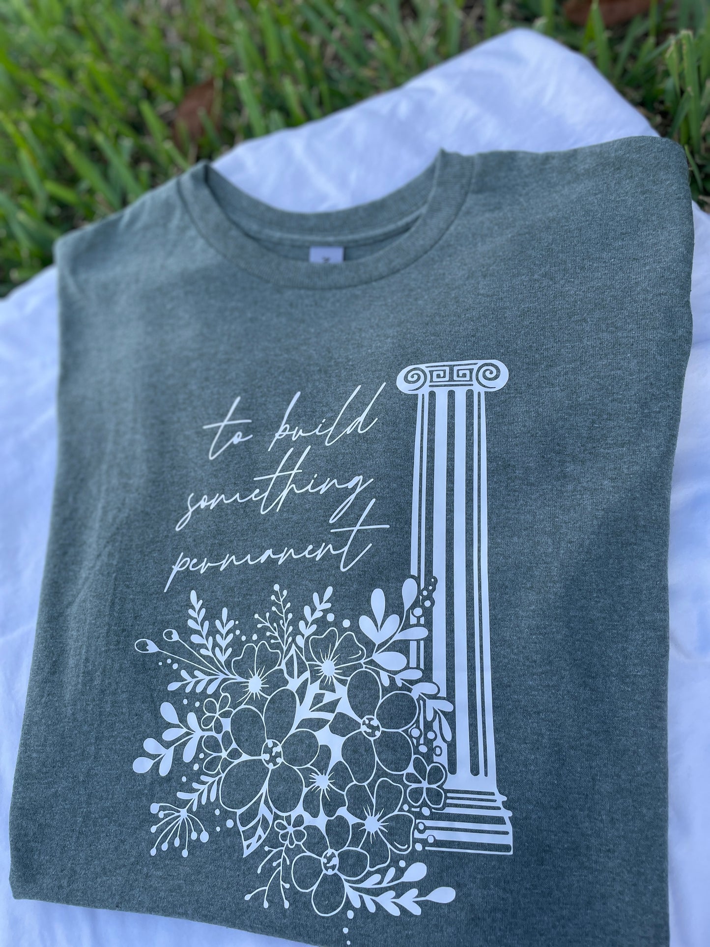 To Build Something Permanent - Bookish Design - Classic Fit T-Shirt Short Sleeves Unisex PJO Percy Jackson Annabeth Chase TLO The Last Olympian