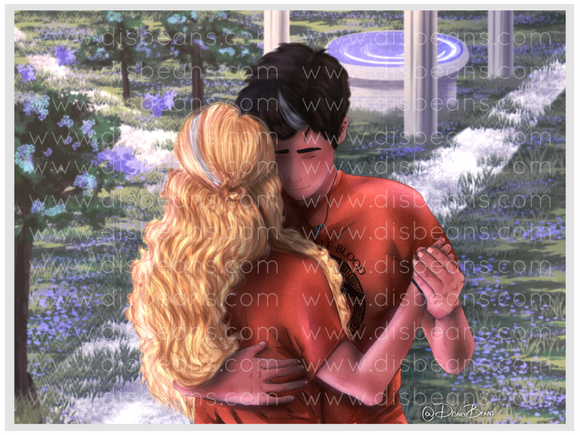Percabeth Slow Dance Olympus Cute PJO Choose Card-Size Print or Small Glossy Sticker Landscape Percy Jackson Annabeth Chase PJO and the Olympians